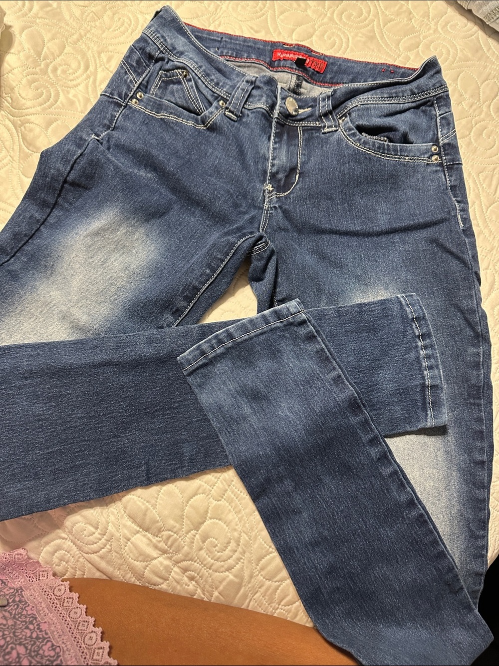 YMI Women’s Straight Leg Jeans - Medium Blue Wash